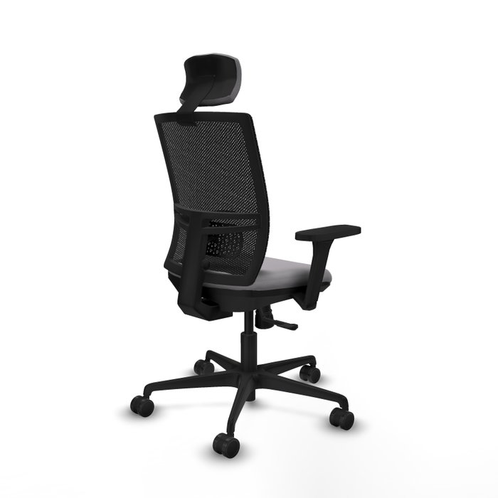 PIQUERAS Y CRESPO Silla de oficina Yunquera con mecanismo Sincro, Gris y Negro