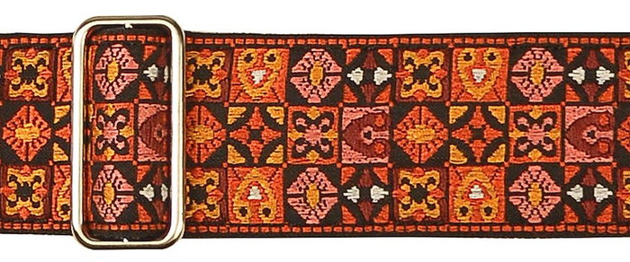 Correa Gaucho Serie Tradicional para Guitarra 50 mm Mosaico Naranja Correa Gaucho Serie Tradicional para Guitarra 50 mm Mosaico Naranja