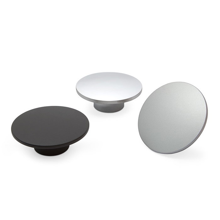 Trentadue Tirador LUNA Zamak Ø60 mm Cromo, Aluminio RAL, Negro Mate