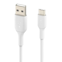 Belkin Cable CAB001BT3MWH USB-A a USB-C 3m Blanco para Carga y Sincronización - 3 Años de Garantía