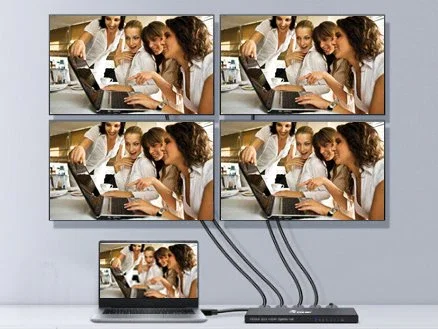 Equip 332717 HDMI Splitter 1x4 4 Puertos HDMI 2.0 Ultra Slim 4K Ultra HD/60Hz 3D HDCP 2.2 Aluminio Negro