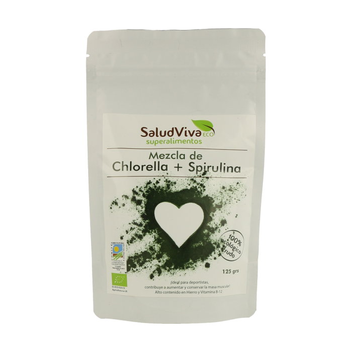 Salud Viva Chlorella y Espirulina mezcla en polvo BIO 125g Salud Viva Chlorella y Espirulina mezcla en polvo BIO 125g