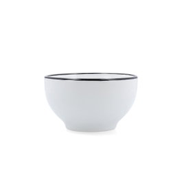 Quid Bol Cerámico Snow Filo Blanco y Negro 51cl