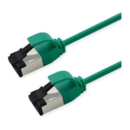 ROLINE Cable de red Patch Cable Cat8.1 S/FTP, Slim, PoE, Verde, 0.3m, 40 GbE, 21.15.3436