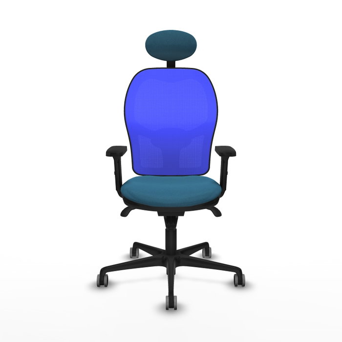 PIQUERAS Y CRESPO Silla de oficina Jorquera con mecanismo Sincro, verde petróleo y azul PIQUERAS Y CRESPO Silla de oficina Jorquera con mecanismo Sincro, verde petróleo y azul