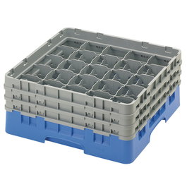 CAMBRO Cesta de lavado 25 comp. 3 alturas Azul