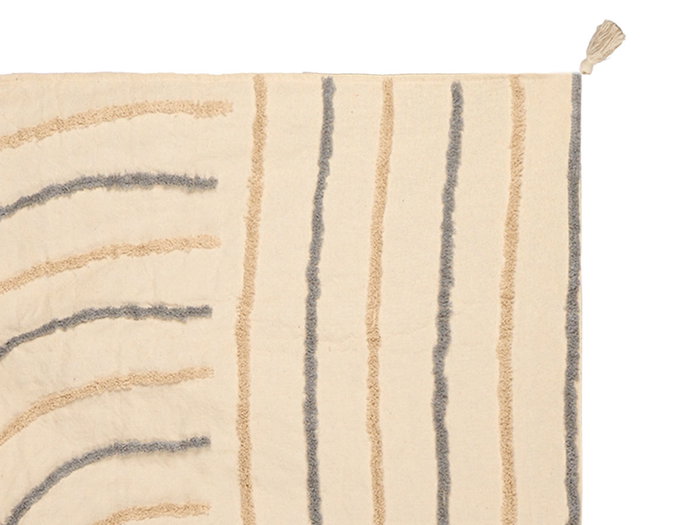 Giftdecor Multiusos Bordado Iris, Gris, 150x220 cm (Set de 9)