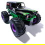 Spin Master Monster Jam Grave Digger Monster Truck Teledirigido a Escala 1:15, Modo Smash 'n Bash con Auto-Reparación, Juguete para Niños de 4 Años o Más, Negro y Verde