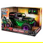 Spin Master Monster Jam Grave Digger Monster Truck Teledirigido a Escala 1:15, Modo Smash 'n Bash con Auto-Reparación, Juguete para Niños de 4 Años o Más, Negro y Verde