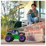 Spin Master Monster Jam Grave Digger Monster Truck Teledirigido a Escala 1:15, Modo Smash 'n Bash con Auto-Reparación, Juguete para Niños de 4 Años o Más, Negro y Verde