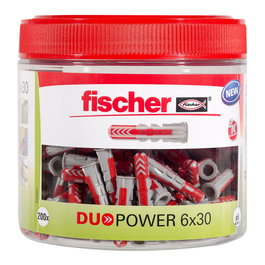 Fischer DuoPower 6x30 Dose Universaldübel-Sortiment 6 x 30 mm, 200 unidades