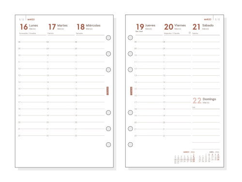 Finocam Recambio Anual Agenda de Anillas Open R599 2026 117x181mm SVV Finocam Recambio Anual Agenda de Anillas Open R599 2026 117x181mm SVV