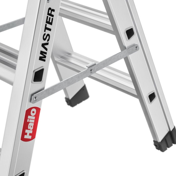 Hailo Master D80 Taburete de Doble Cara 2 x 3 Pasos