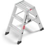 Hailo Master D80 Taburete de Doble Cara 2 x 3 Pasos