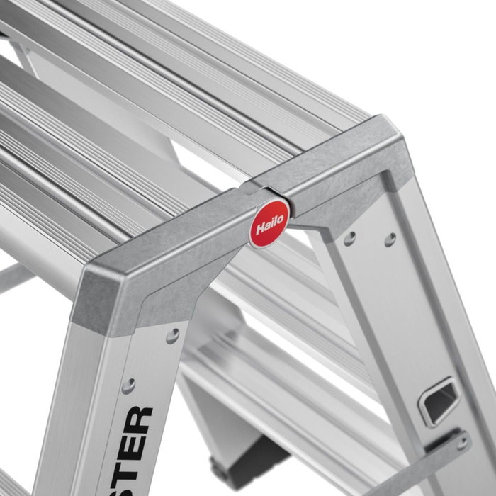 Hailo Master D80 Taburete de Doble Cara 2 x 3 Pasos