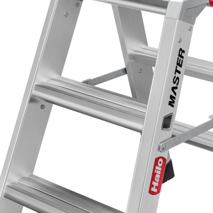 Hailo Master D80 Taburete de Doble Cara 2 x 3 Pasos
