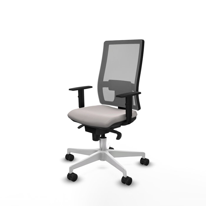 PIQUERAS Y CRESPO Silla de oficina Horna Blanco y Gris