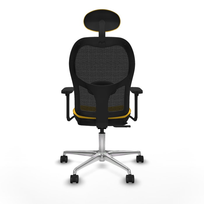 PIQUERAS Y CRESPO Silla de oficina Jorquera con mecanismo Sincro/Traslack Amarillo y Negro