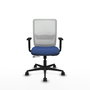 PIQUERAS Y CRESPO Silla de oficina Haches Azul marino y Blanco
