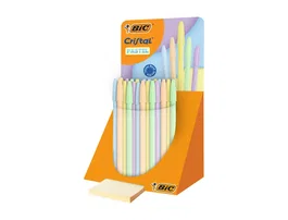 Bic Bolígrafo Cristal Pastel Punta 1 mm, Trazo 0.4 mm, Tinta Aceite, Colores Surtidos