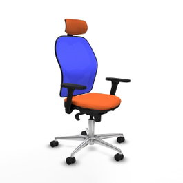 PIQUERAS Y CRESPO Silla de oficina Jorquera Naranja y Azul