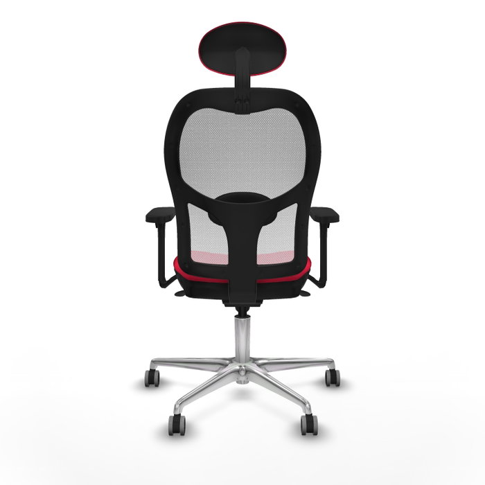 PIQUERAS Y CRESPO Silla de oficina Jorquera con mecanismo Sincro, Rojo y Blanco