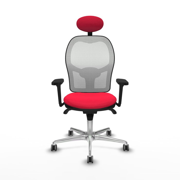 PIQUERAS Y CRESPO Silla de oficina Jorquera con mecanismo Sincro, Rojo y Blanco