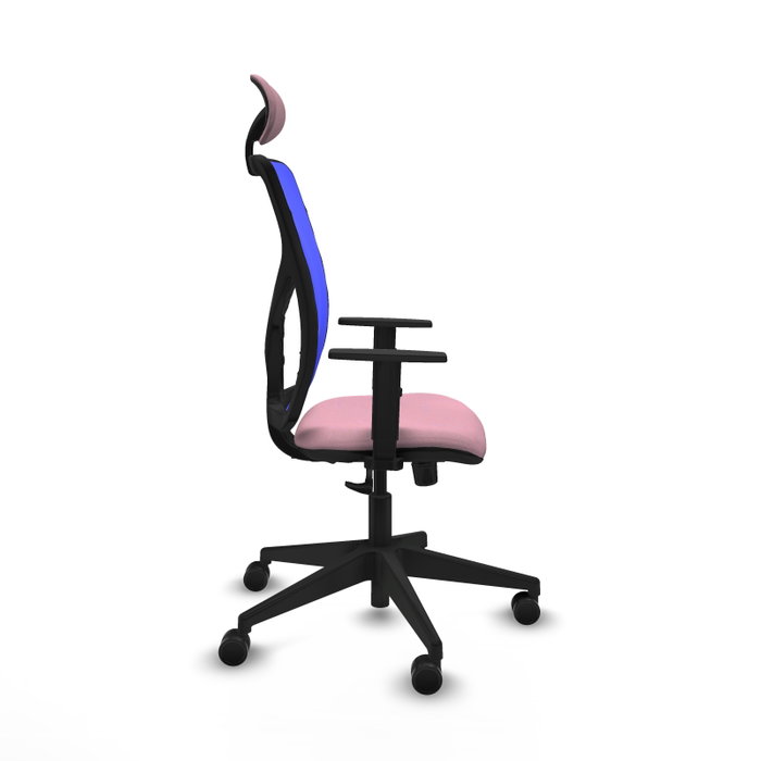 PIQUERAS Y CRESPO Silla de oficina Motilla Rosa y Azul