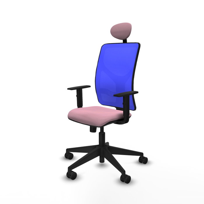 PIQUERAS Y CRESPO Silla de oficina Motilla Rosa y Azul
