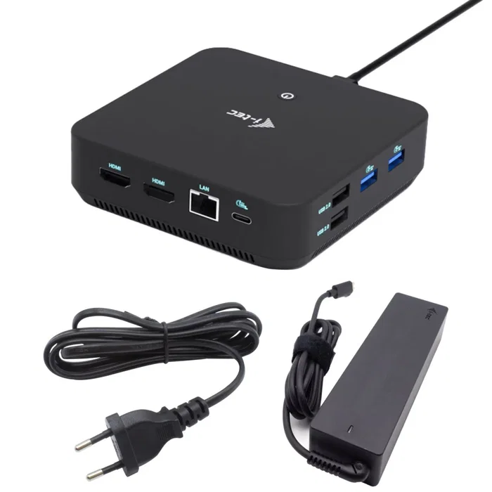 i-tec USB-C Docking Station con 2x HDMI y DisplayPort, 3 Monitores 4K/5K, 100W Power Delivery, Ethernet Gigabit, 6x USB, Audio, VESA, Para Mac/PC/Android
