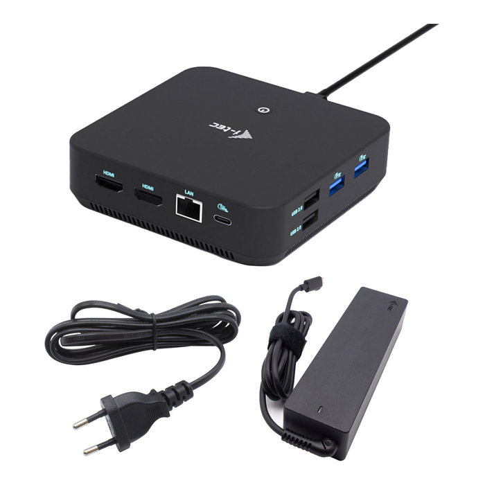 I-tec Docking Station USB-C DP Dual HDMI con Power Delivery 100 W y Cargador Universal 100W I-tec Docking Station USB-C DP Dual HDMI con Power Delivery 100 W y Cargador Universal 100W