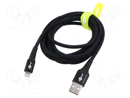 GOOBAY Cable USB 2.0 a Apple Lightning de 2m, Negro