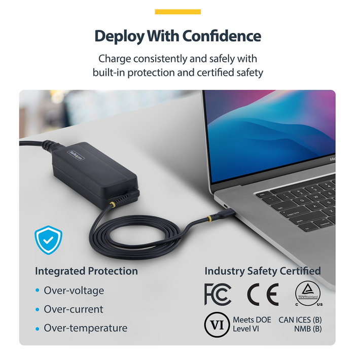 StarTech Cargador USB-C GaN de 140 W para MacBook Pro y dispositivos USB-C