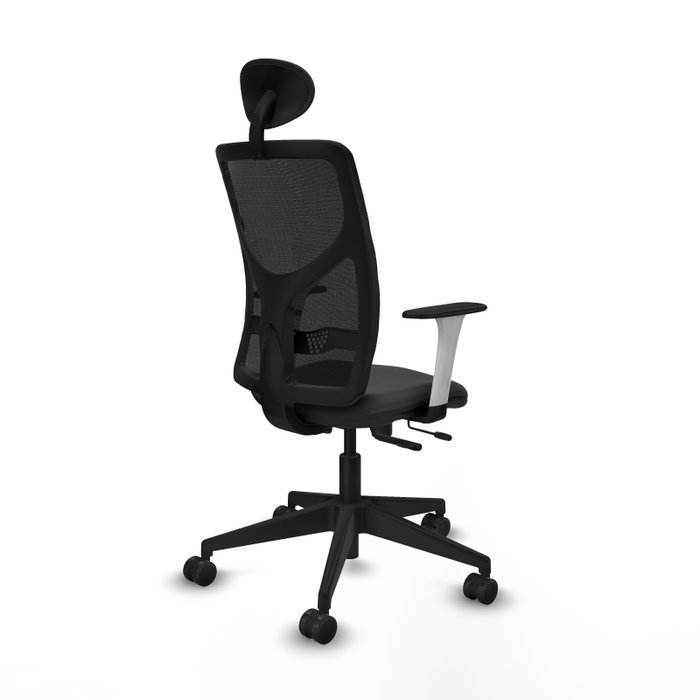 PIQUERAS Y CRESPO Silla de oficina Motilla con mecanismo Sincro/Traslack Gris oscuro y Negro