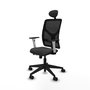 PIQUERAS Y CRESPO Silla de oficina Motilla con mecanismo Sincro/Traslack Gris oscuro y Negro