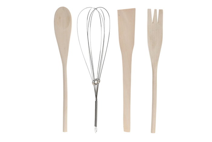 DKD Home Decor Bote Utensilios Alpino Verde Blanco 12 x 25 x 12 cm Set de 5 Dolomita Pino Metal Apto Microondas Lavavajillas