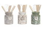 DKD Home Decor Bote Utensilios Alpino Verde Blanco 12 x 25 x 12 cm Set de 5 Dolomita Pino Metal Apto Microondas Lavavajillas