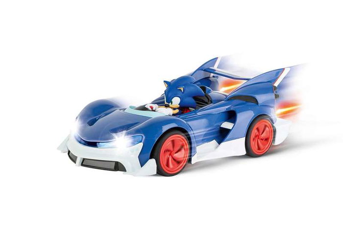 CARRERA Coche Radio Control Team Sonic Escala 1:18 Azul y Plateado