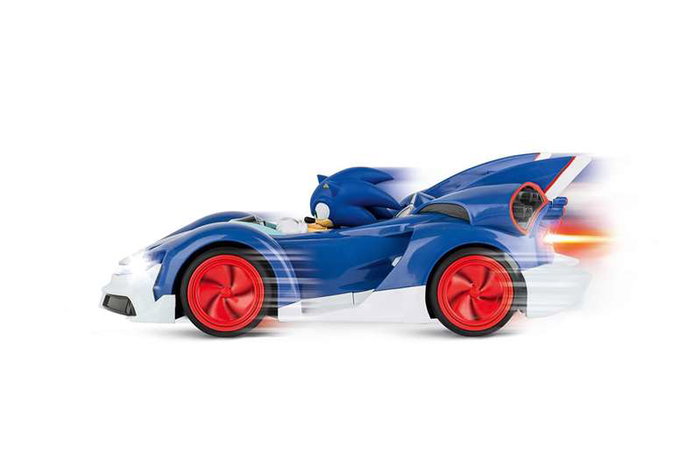 CARRERA Coche Radio Control Team Sonic Escala 1:18 Azul y Plateado
