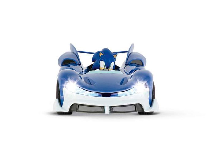 CARRERA Coche Radio Control Team Sonic Escala 1:18 Azul y Plateado