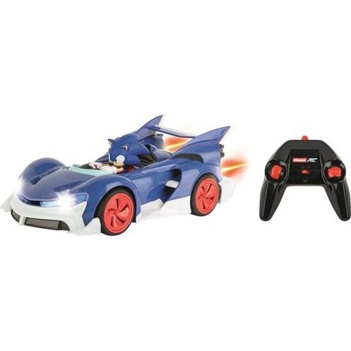 CARRERA Coche Radio Control Team Sonic Escala 1:18 Azul y Plateado