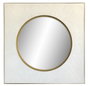 DKD Home Decor Espejo de Hierro 100x100 cm Blanco