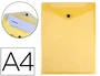 Liderpapel Carpeta Dossier Broche Polipropileno Amarillo Transparente Din A4