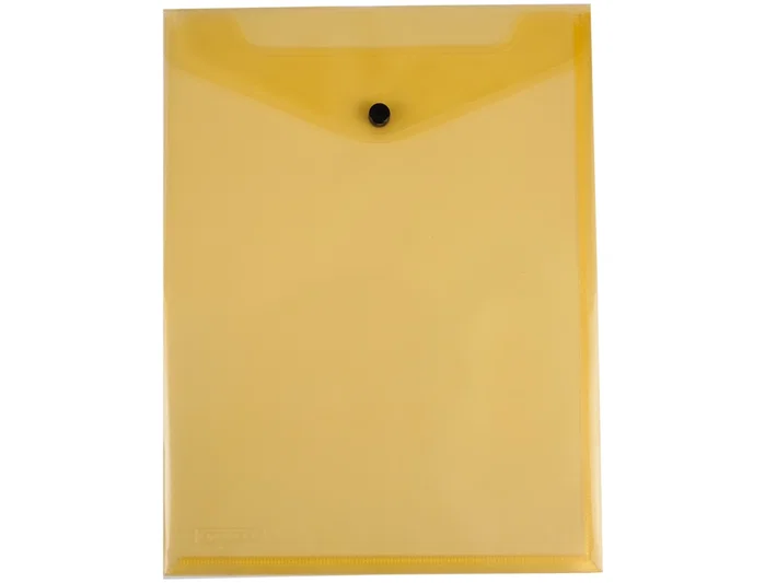 Liderpapel Carpeta Dossier Broche Polipropileno Amarillo Transparente Din A4