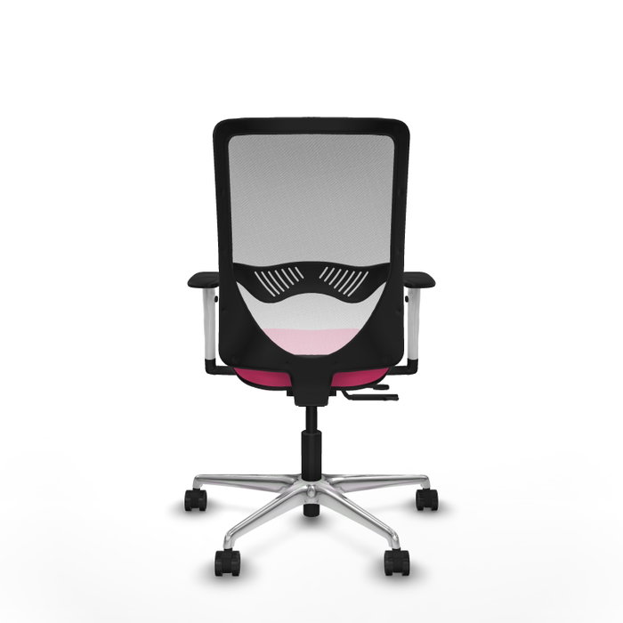 PIQUERAS Y CRESPO Silla de oficina Zulema Rosa con malla Blanca