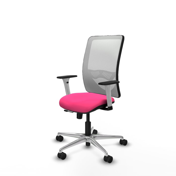 PIQUERAS Y CRESPO Silla de oficina Zulema Rosa con malla Blanca