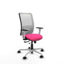 PIQUERAS Y CRESPO Silla de oficina Zulema Rosa con malla Blanca