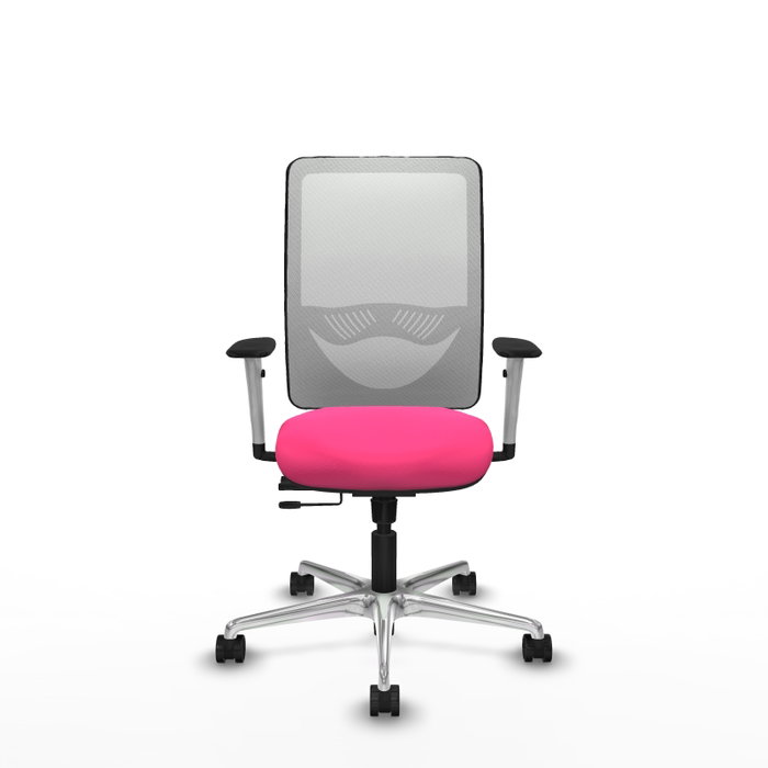 PIQUERAS Y CRESPO Silla de oficina Zulema Rosa con malla Blanca