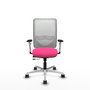 PIQUERAS Y CRESPO Silla de oficina Zulema Rosa con malla Blanca