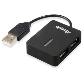 EQUIP Hub USB 128952 4 Puertos USB 2.0 Negro 480Mbps